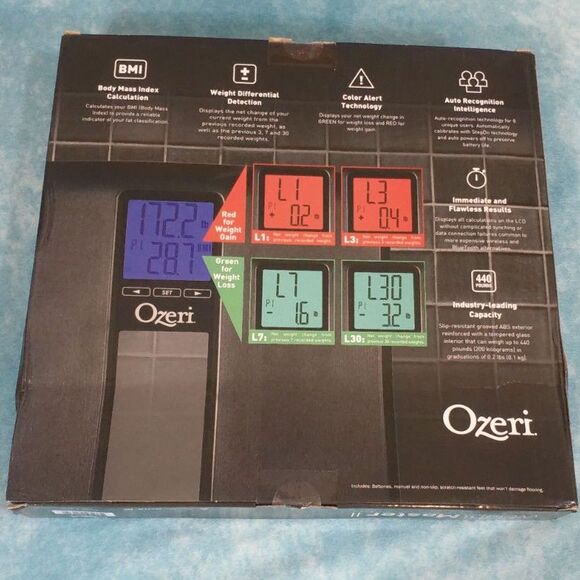 Ozeri WeightMaster II Bath Scale with BMI and Weight Change Detection - Picture 7 of 9